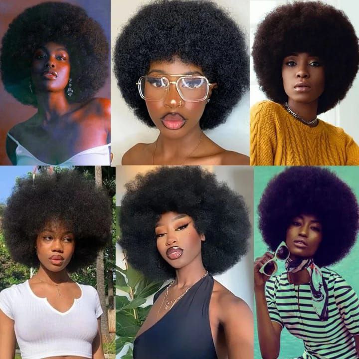 Perruque de Cheveux Humains Bouclés Afro Moelleux – 200% Densité