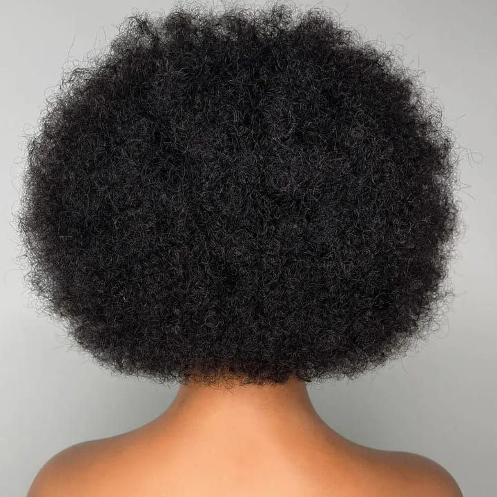Perruque de Cheveux Humains Bouclés Afro Moelleux – 200% Densité